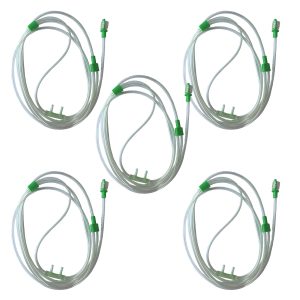 Kit 5 Cateter Nasal Oxigênio Óculos 2,1m c/ Rotativo MarkMed